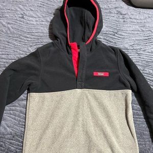 Columbia pull over jacket. Youth large. Navy and grey
